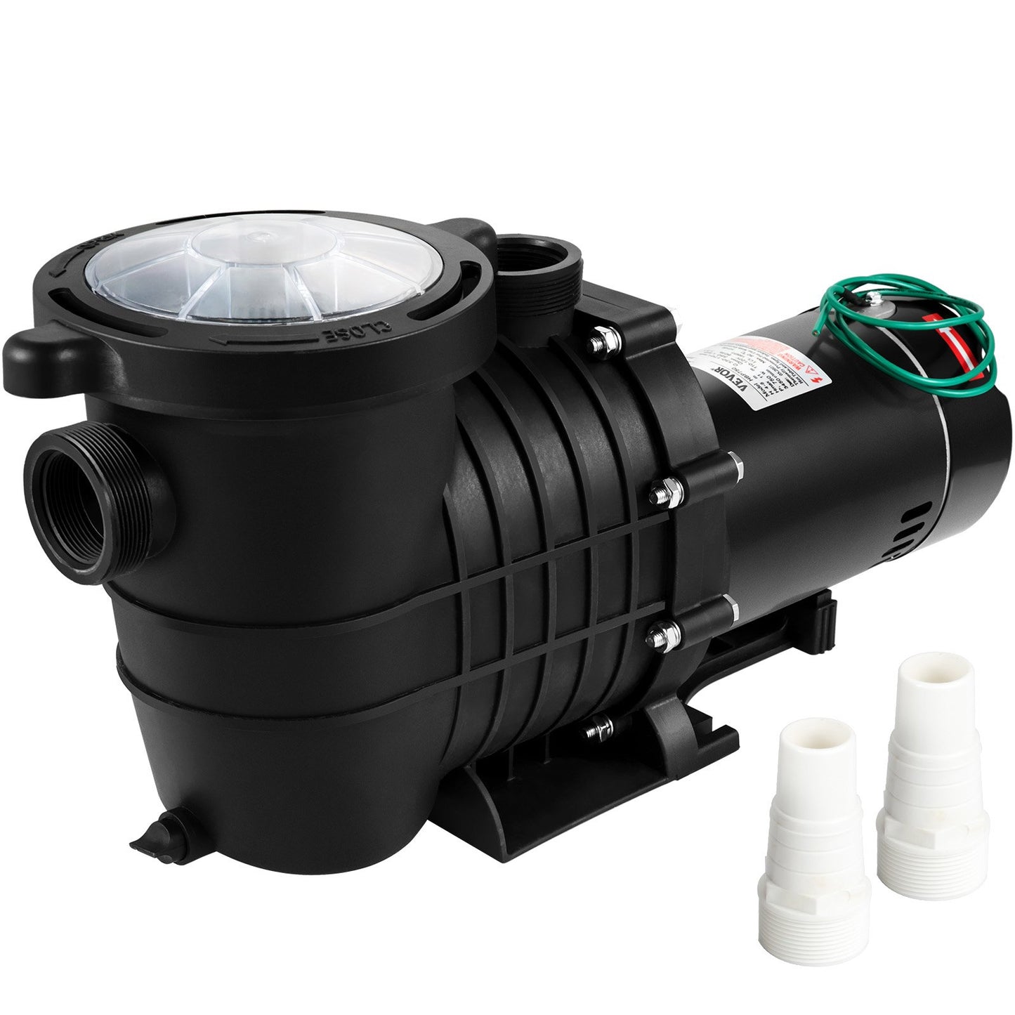 1HP Above Ground Pool Pump Dual Voltage 5544 GPH with Strainer Basket - Black
