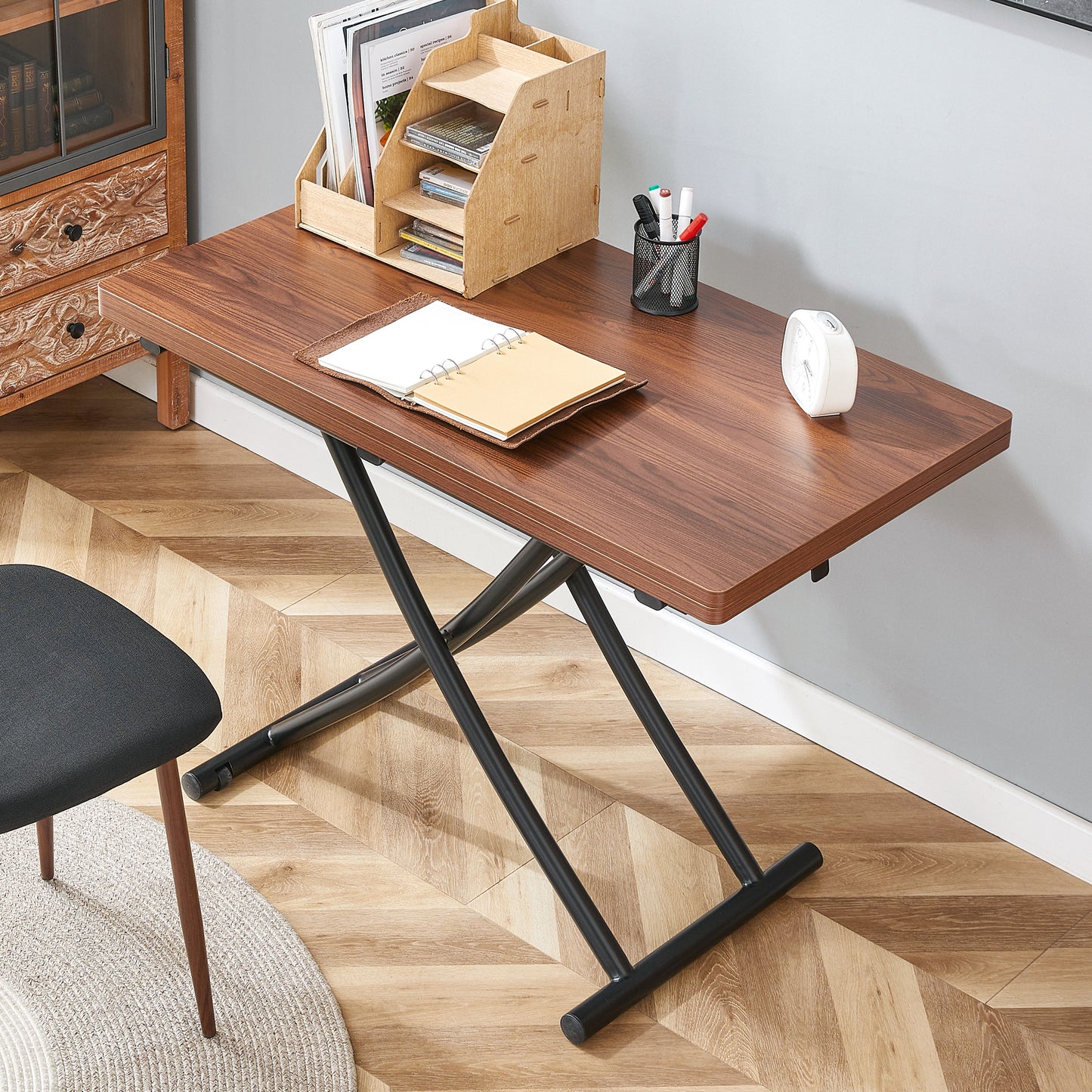 Modern Minimalist Multifunctional Lift Table With 0.8 Inch Thick MDF
