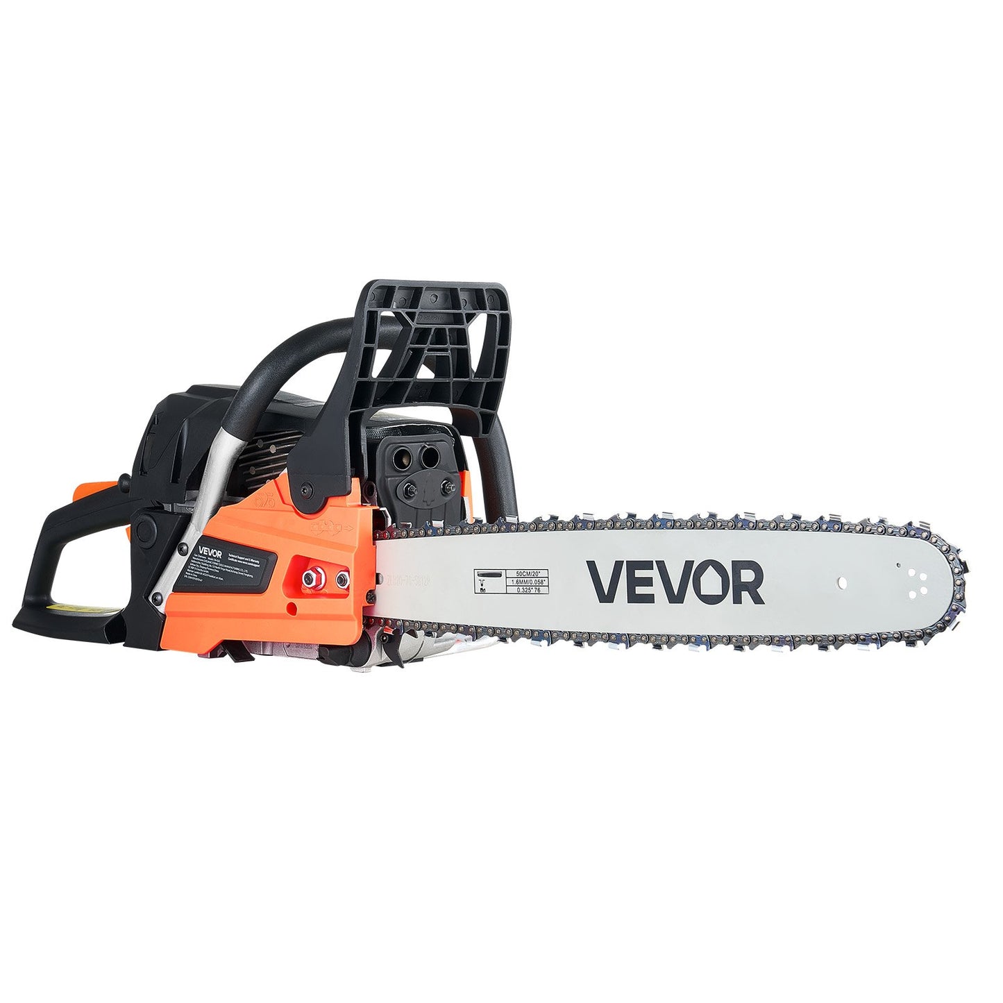 62cc Gas Chainsaw 3.8HP 20 Inch Wood Cutting Power Tool - Multicolor