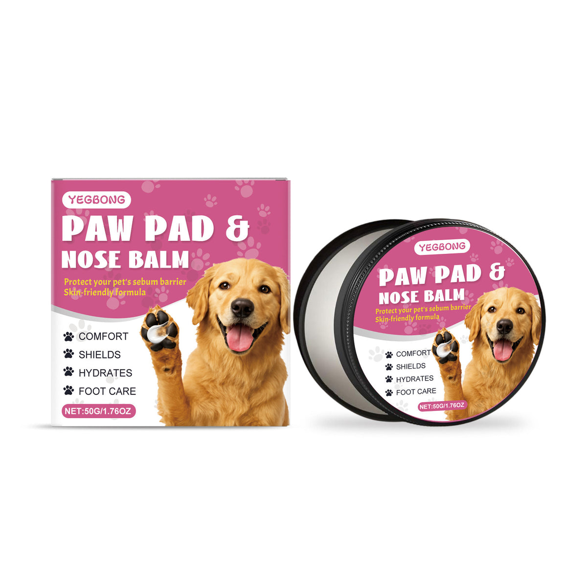 Dog Paw Balm Moisturizing Foot Care Cream for Soft Paws 50g