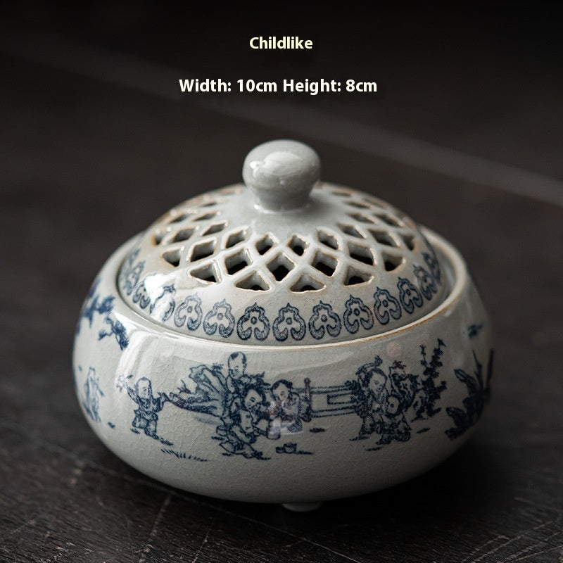 Ceramic Incense Burner Plate Aromatherapy Holder for Home Decor