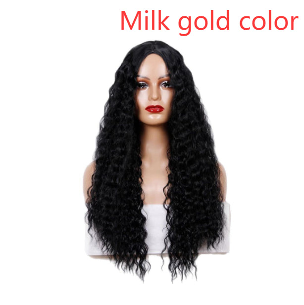 Medium Long Curly Synthetic Wigs for Hair Styling & Costume Use