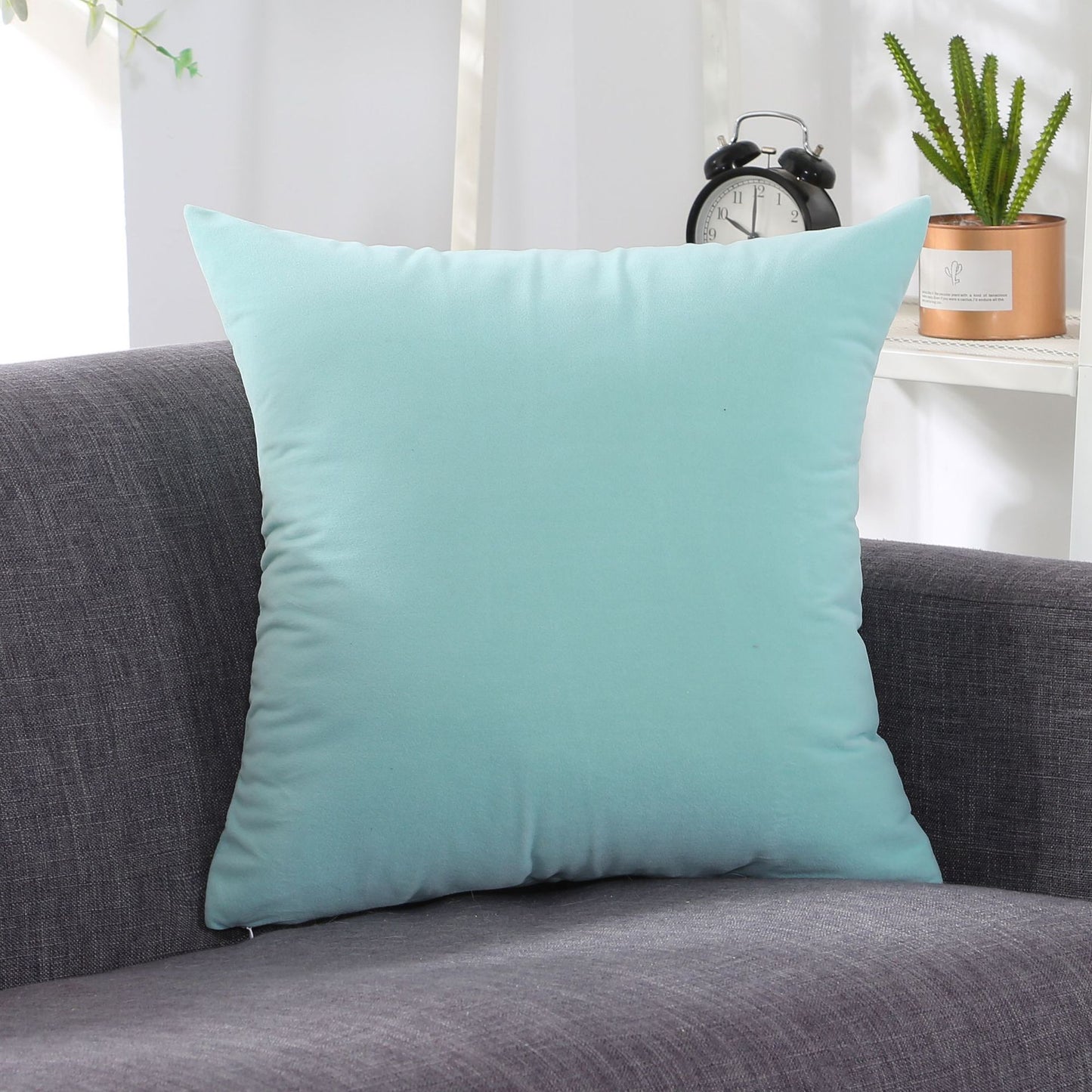 Large Lumbar Cushion Cover for Sofa Bed Office Chair - Frosted Velvet