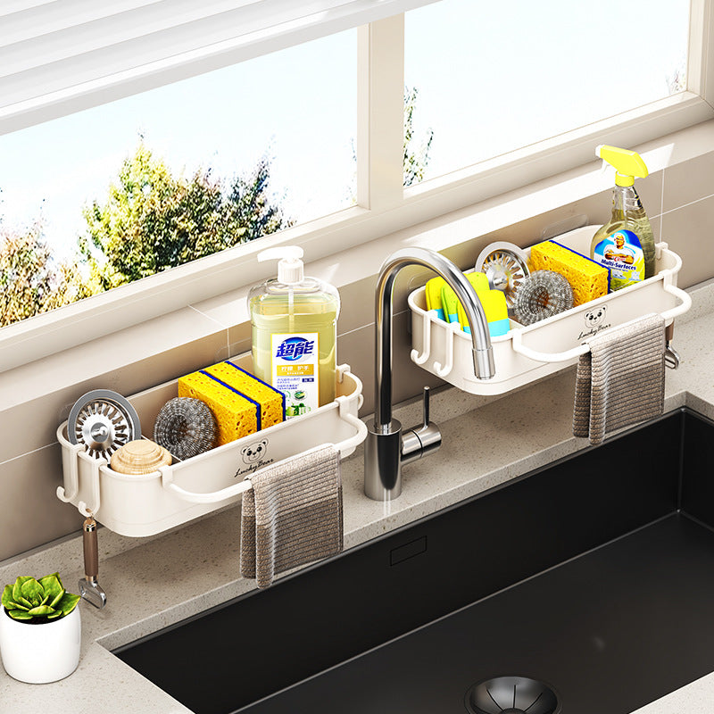 Wall-Mounted Kitchen Sink Storage Shelf Multi-Purpose Organizer