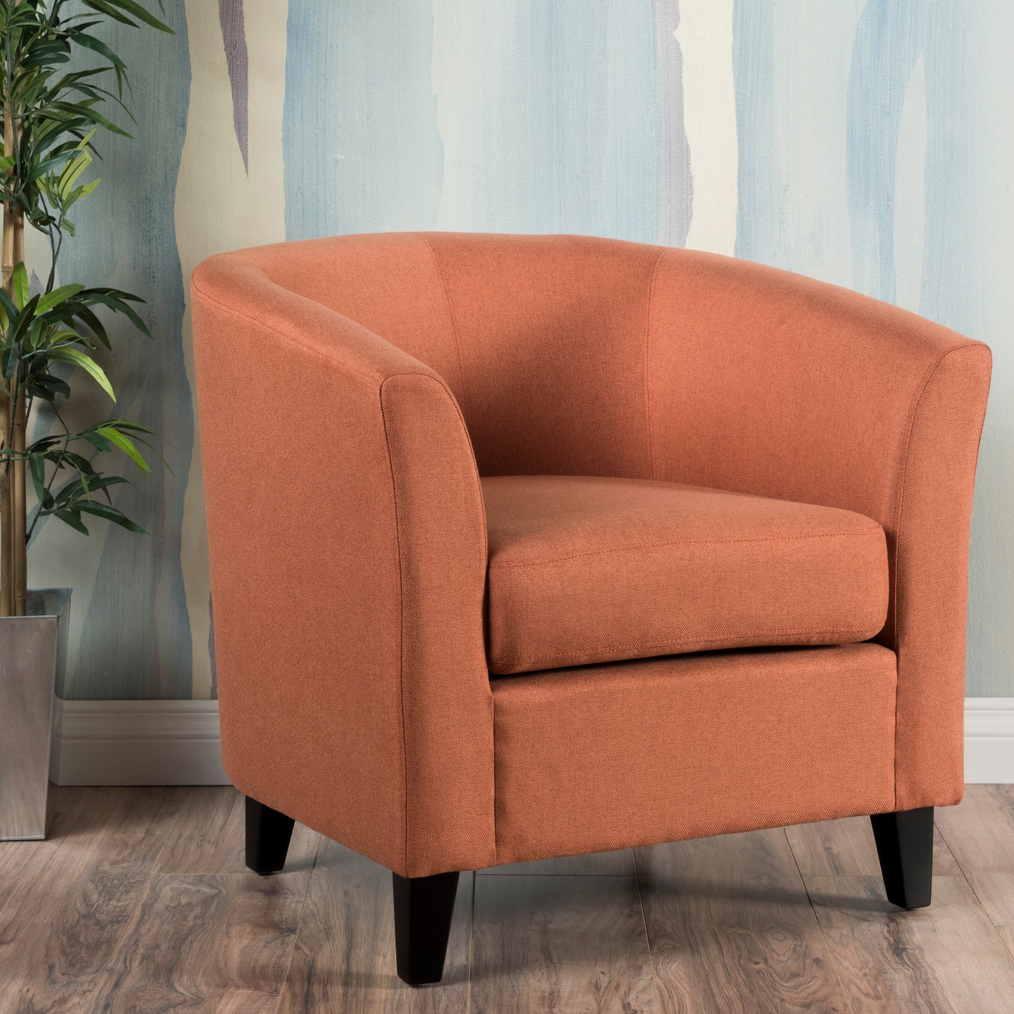Orange Club Chair - Stylish Fabric Seating for Any Room