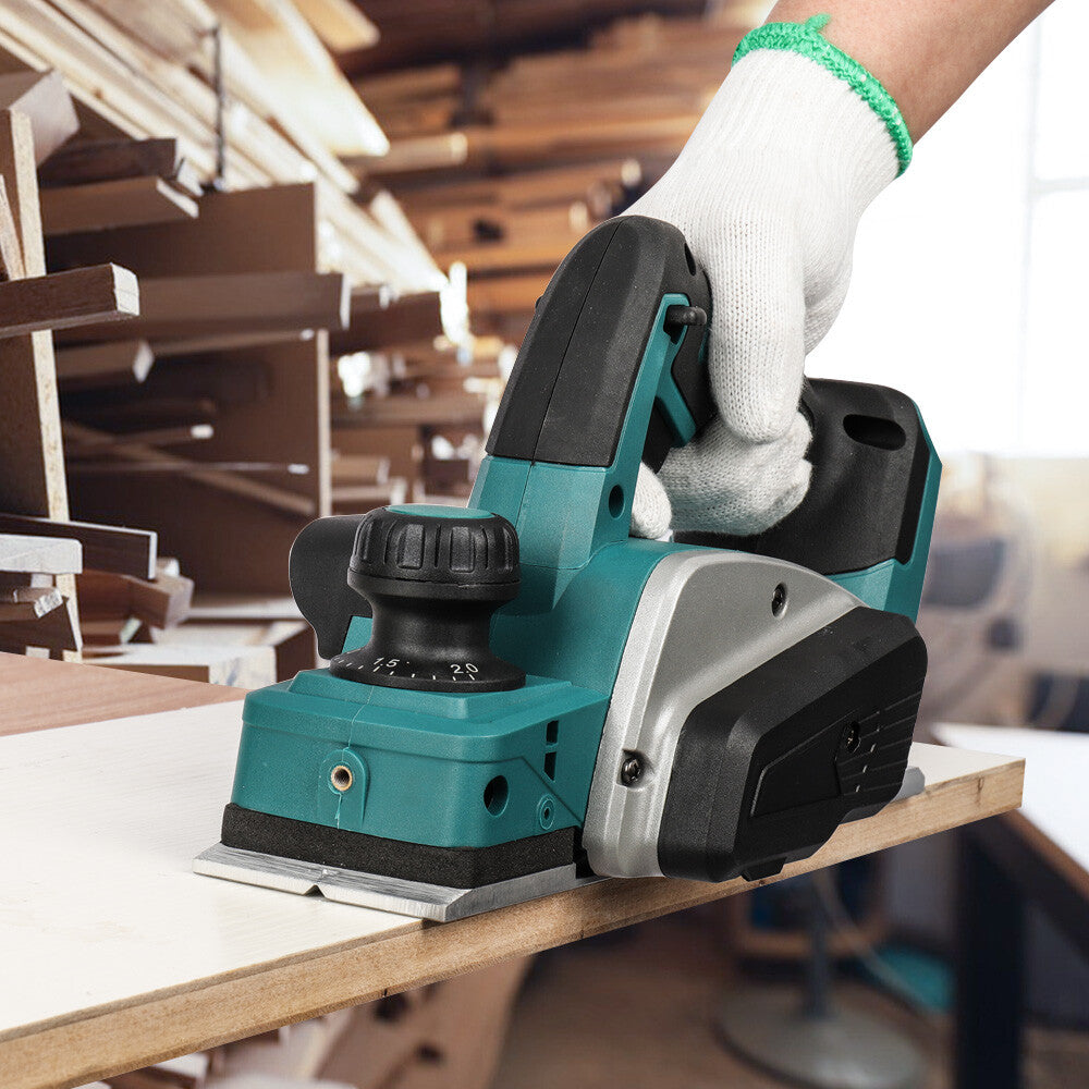 18V Brushless Cordless Planer 82mm Power Tool for Woodworking - Body Only
