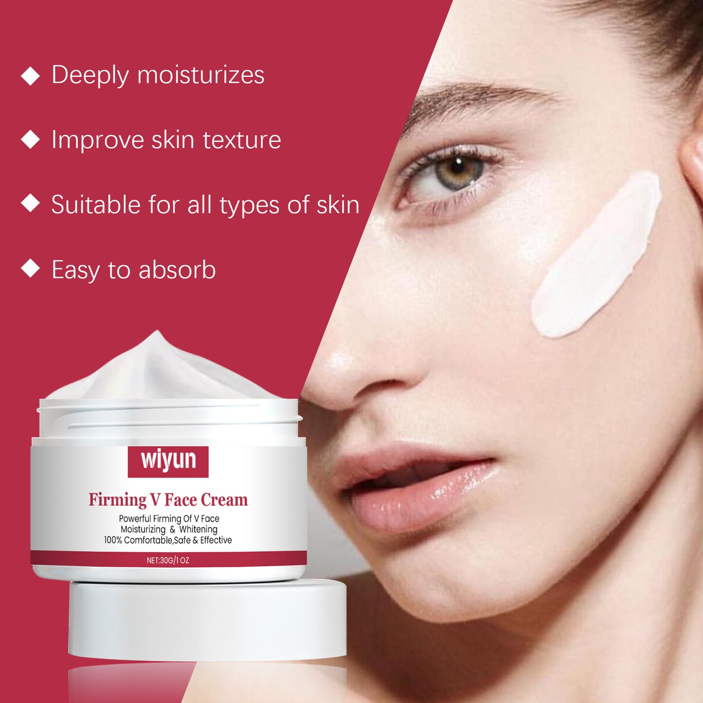 Firming Facial Moisturizer - Anti-Aging Collagen & Hyaluronic Acid Cream
