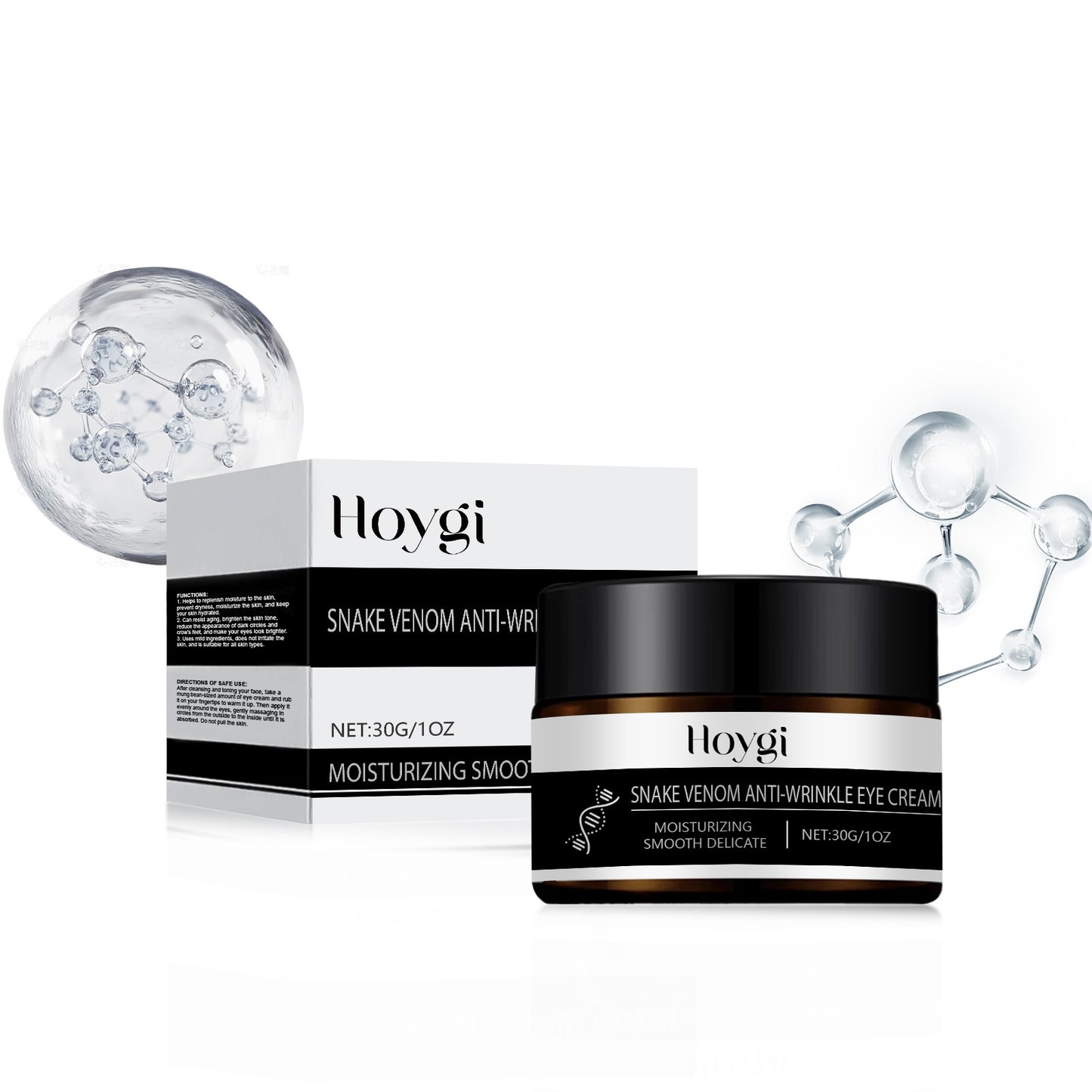 Anti-Wrinkle Eye Cream with Snake Venom - 30g Hydrating Skin Care