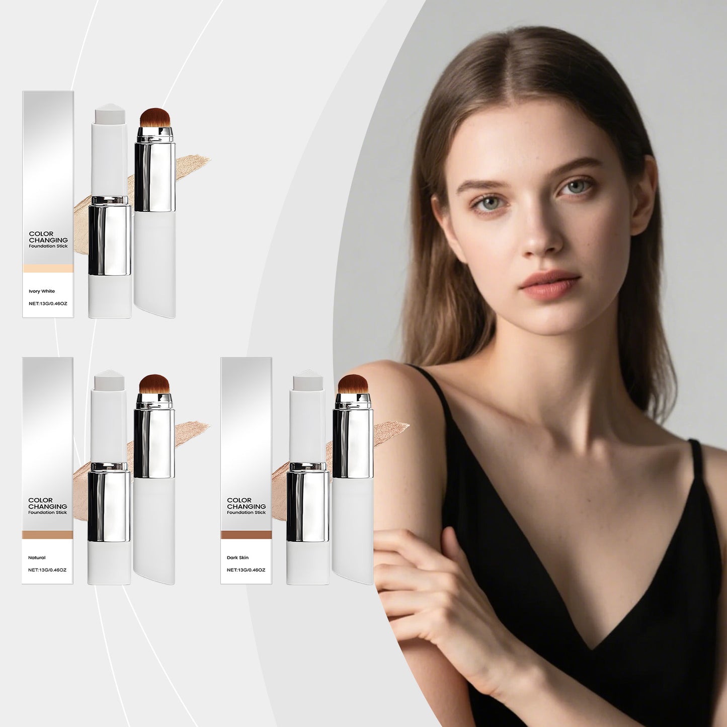 Non-Stick Powder Foundation Stick for External Use - Multiple Shades
