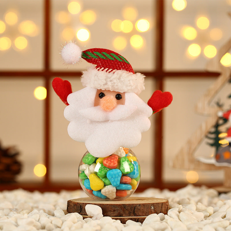 Christmas Mini Candy Jar with Old Man & Holiday Styles - Home Storage Jar