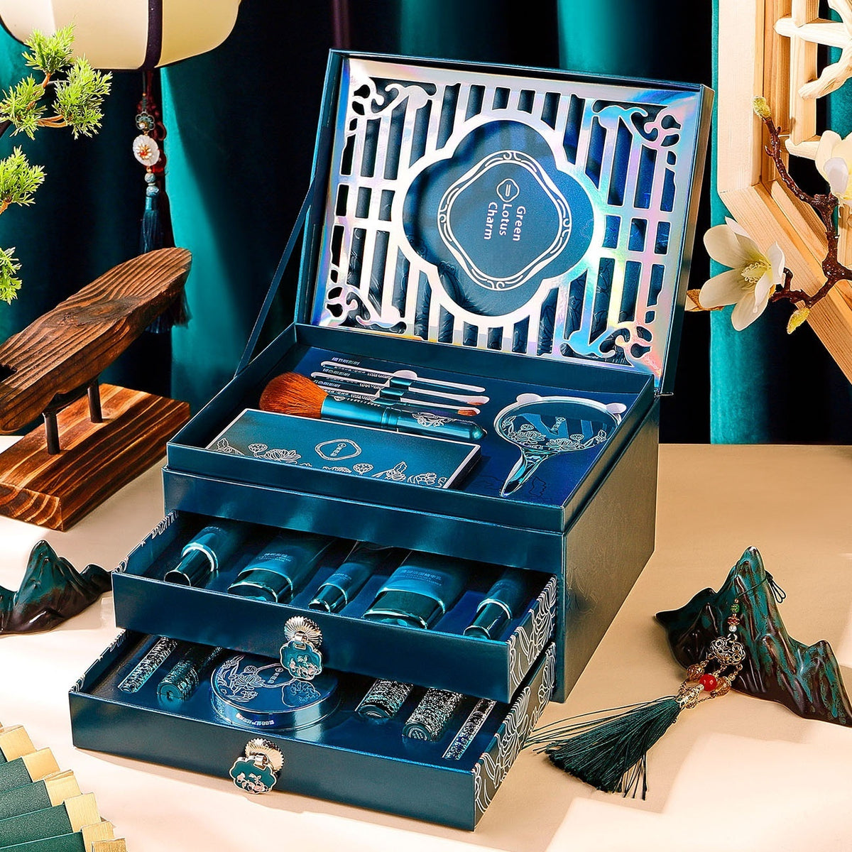 18-Piece Makeup and Skincare Set with Brush Gift Bag
