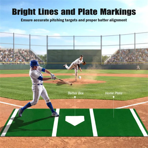 10ft x 3ft Softball Pitching Mat - Indoor & Outdoor Training Aid