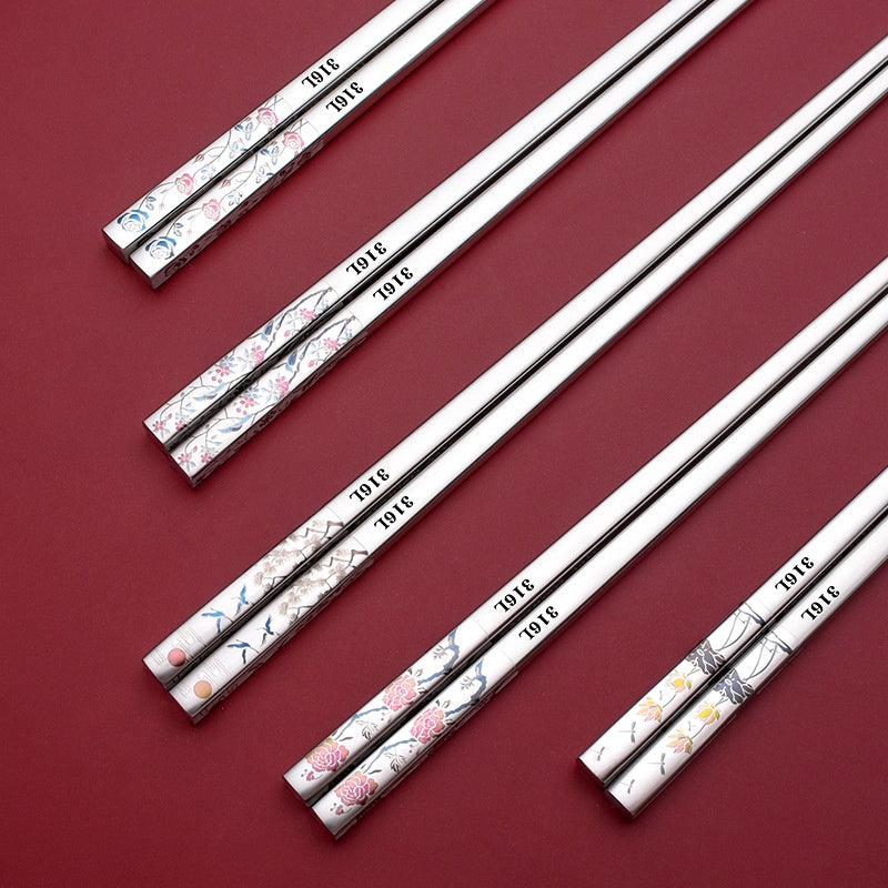 Stainless Steel Chopsticks 25cm Set for Restaurant Hotel & Home Use