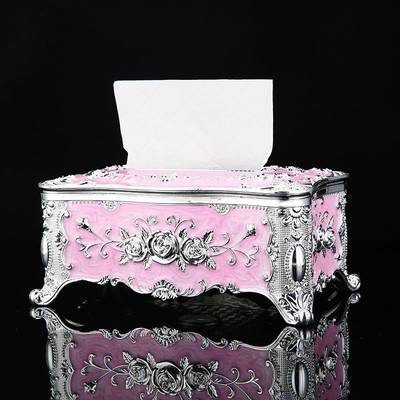 Luxury Retro Paper Extraction Box with Waterproof Acrylic Finish - Multiple Colors