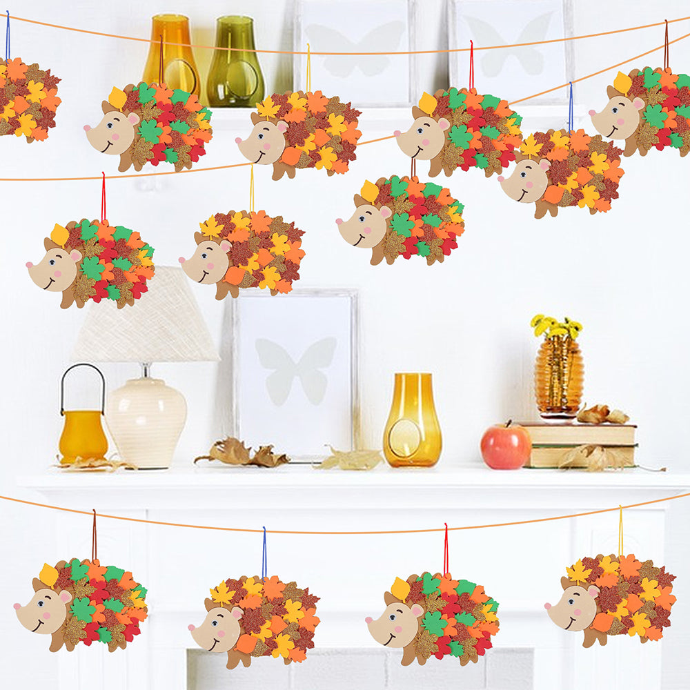 Fall Hedgehog Craft Kits - 8 Pcs Felt Art Set
