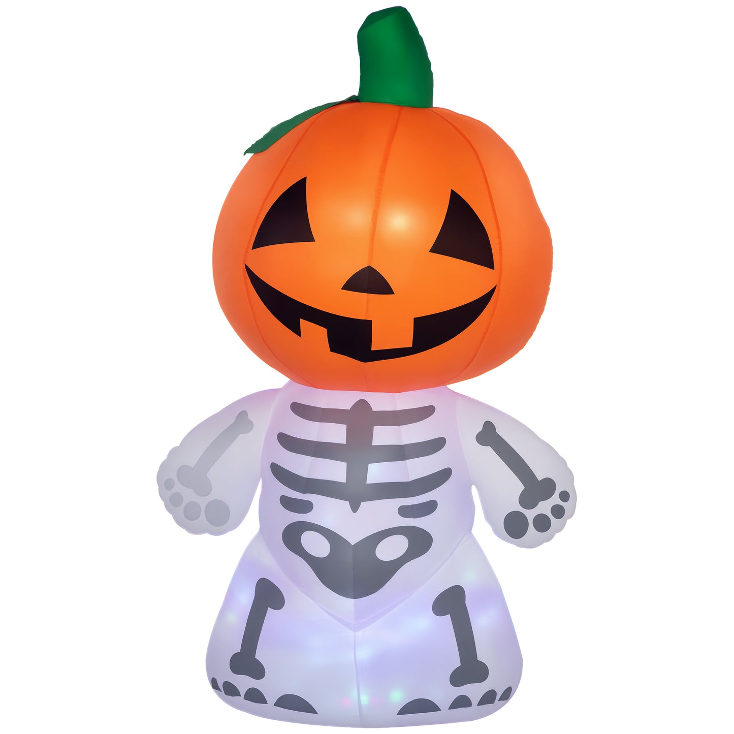 6ft Inflatable Halloween Skeleton Pumpkin Man Yard Decor