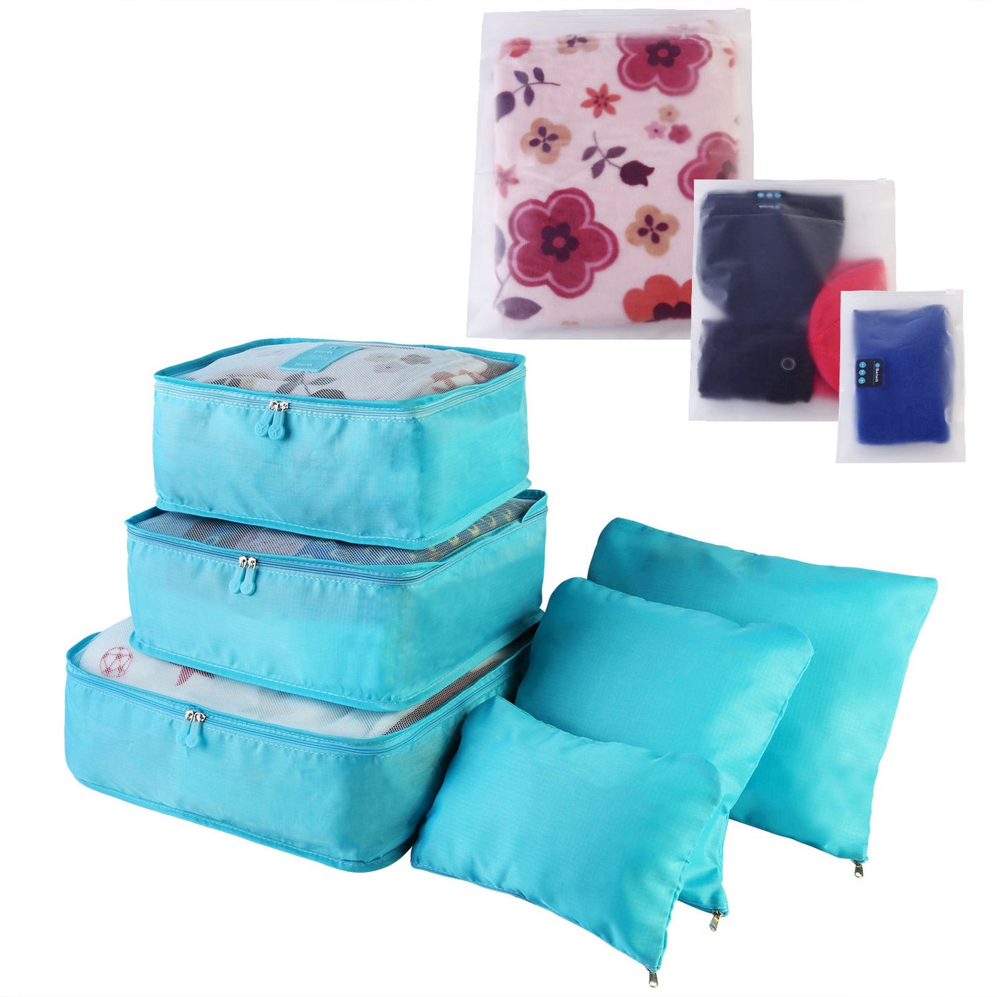 9Pcs Per Set Clothes Storage Bags Water-Resistant Travel Luggage