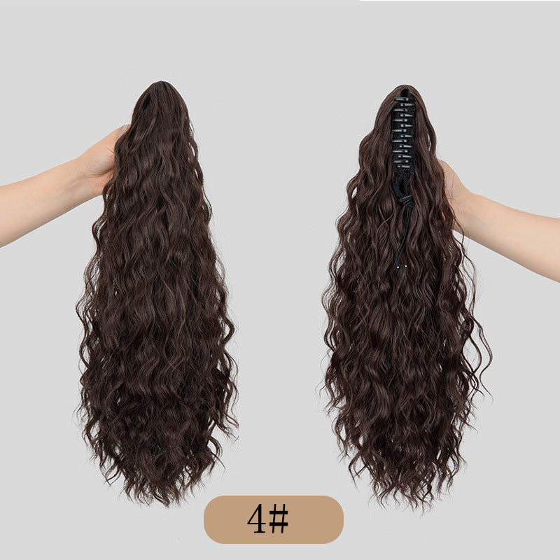 Water Ripple Grip Ponytail Corn Curler Wig for Hair Styling