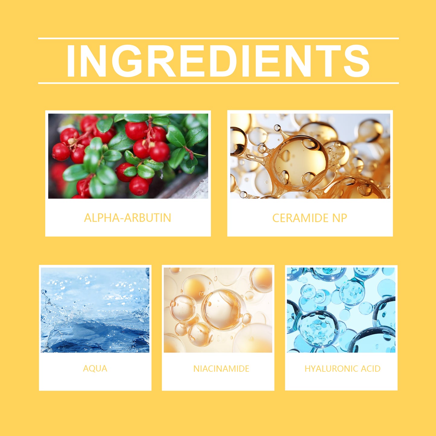Brightening Facial Serum with Arbutin & Ceramide - 30ml Hydrating Formula