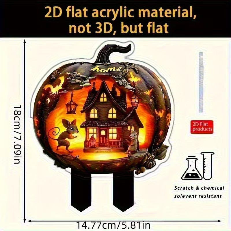 Acrylic Halloween Garden Decoration Picks - Multiple Sizes & Styles