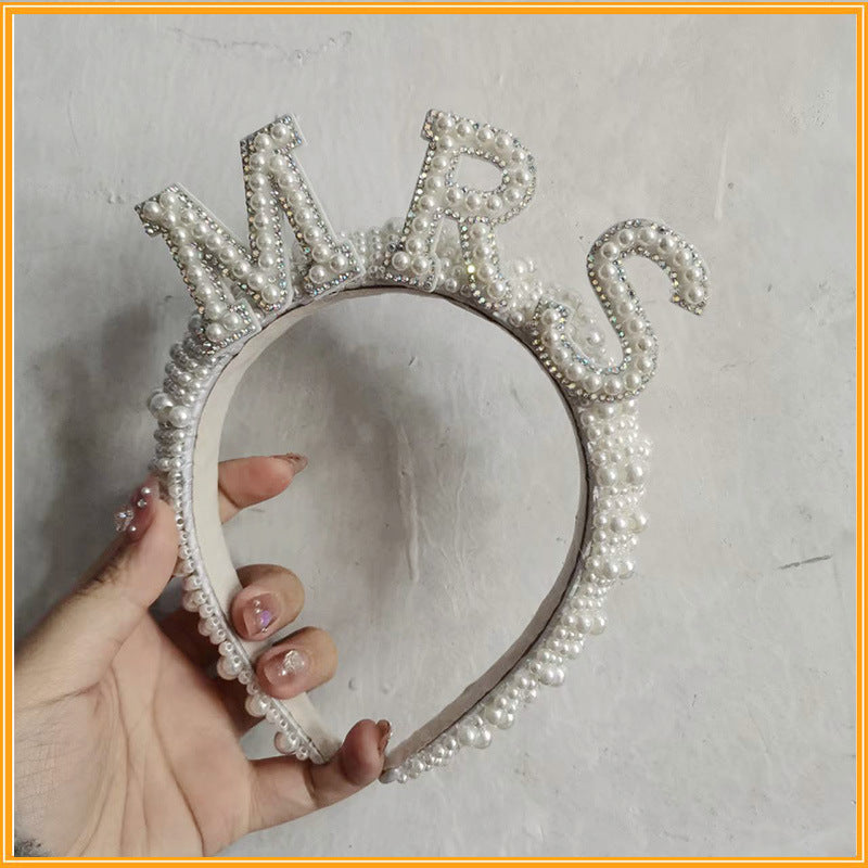 Vintage Pearl Bridal Headband Hair Ornament
