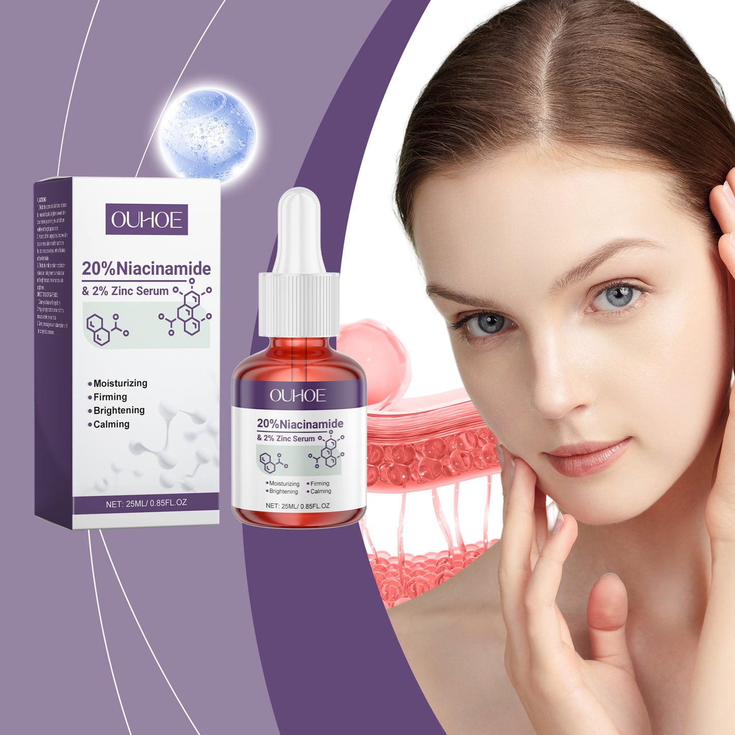 Nicotinamide Anti-Acne Firming Serum - 25ml Moisturizing Facial Treatment
