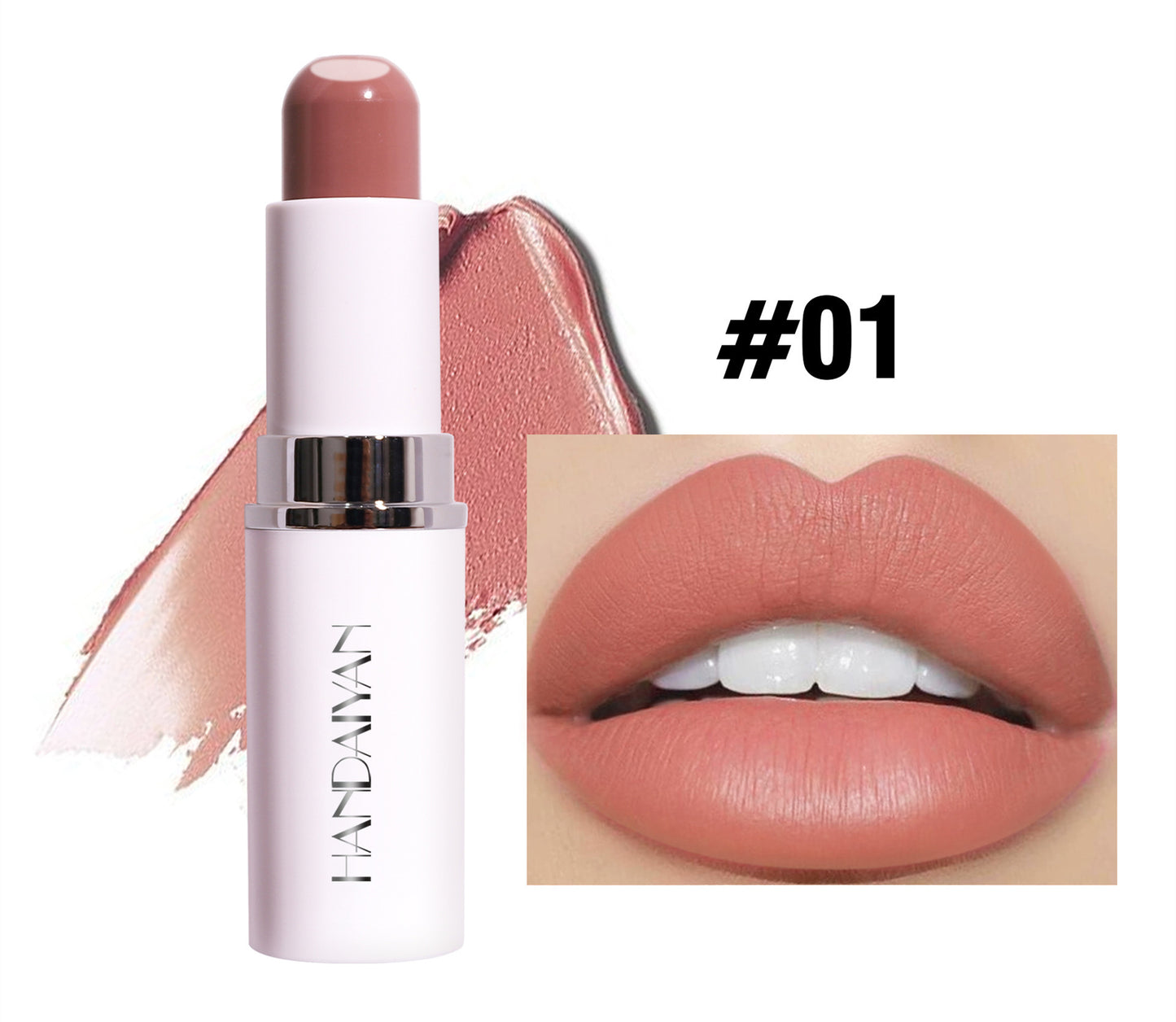 Two-in-One Matte Lipstick for Moisturizing & Long-Lasting Color - Female Makeup