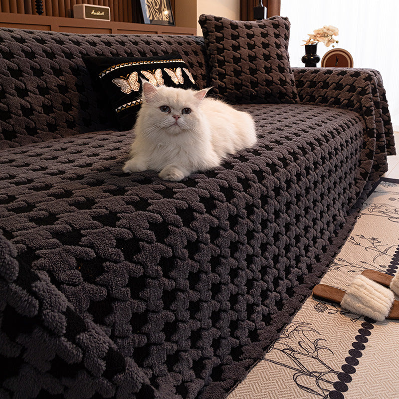 Luxury Winter Sofa Cover - Soft Fleece Dust Protector for 180x180cm & 180x380cm Sofas