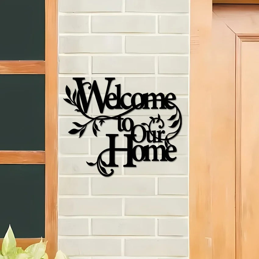 Vintage Metal Wall Sign - Where Life Begins & Love Never Ends