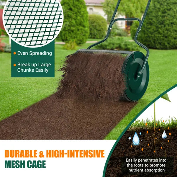 24-Inch Heavy-Duty Metal Mesh Compost Spreader - 2.7 Cu.ft