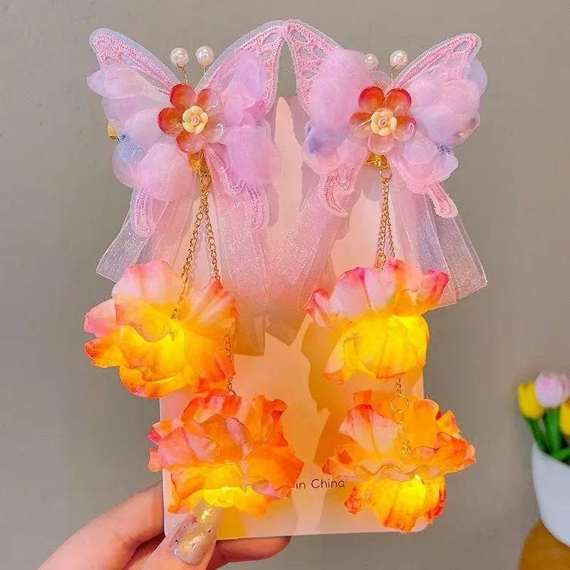 Large Butterfly Hair Clip Silk Flower Hair Accessory for Women