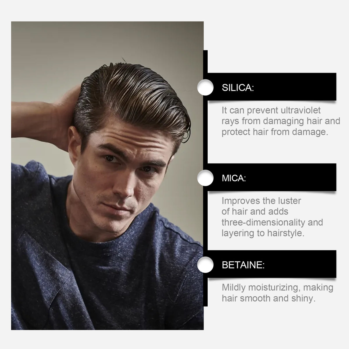 Men's Texture Baking Powder Hair Wash-free Bangs Convenient Booster