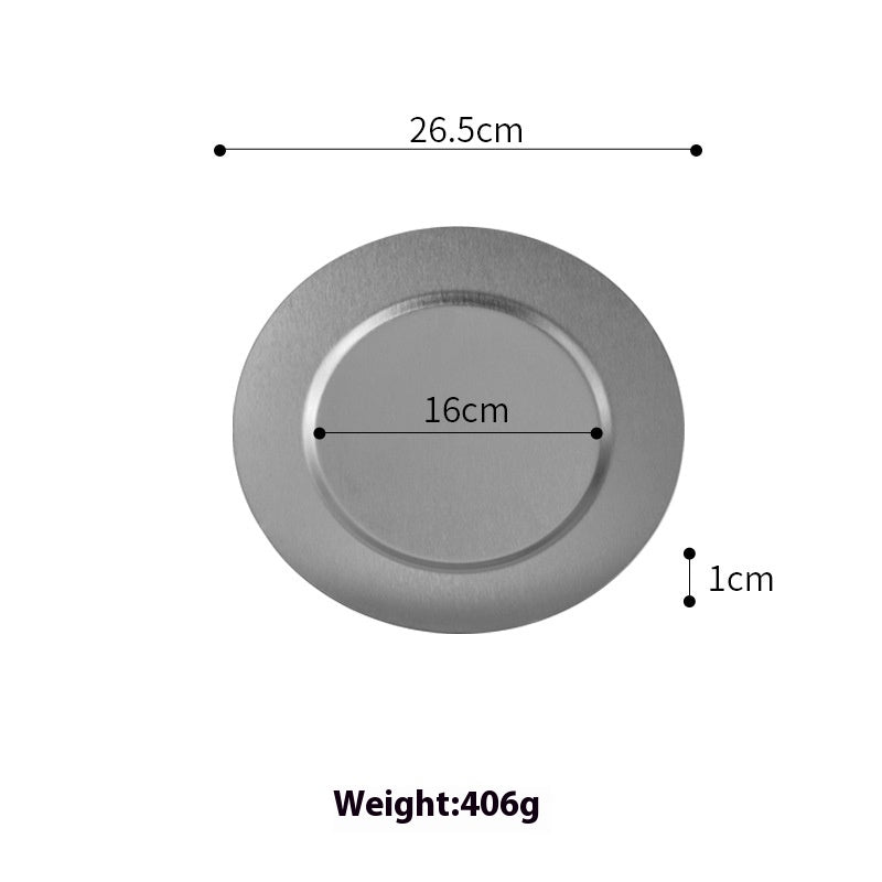 Japanese-Style Stainless Steel Serving Platter - Flat Tray for Kitchen & Bar