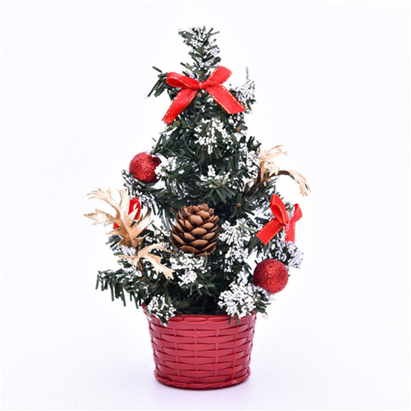 Mini Christmas Tree LED Lights Decoration - PVC Desktop Ornaments