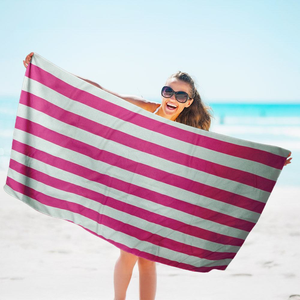 Double-Sided Velvet Bath Towel - Quick-Drying Beach & Spa Towels