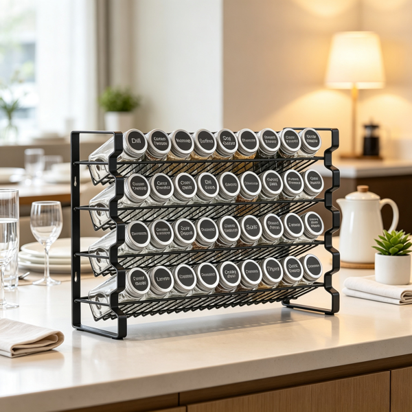 Spice Rack Organizer For Cabinet 18x11inch, Seasoning Set With 36