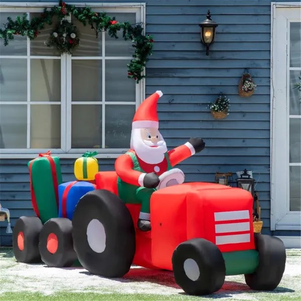 Christmas Inflatable Santa Claus with Colorful Gift Boxes