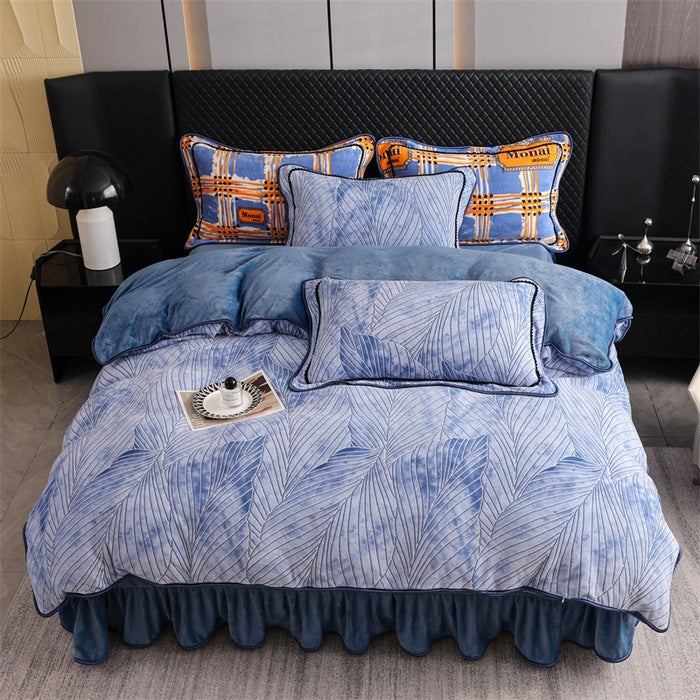 Milk Fiber Bedding Set - Four-Piece Modern Bedroom Linen