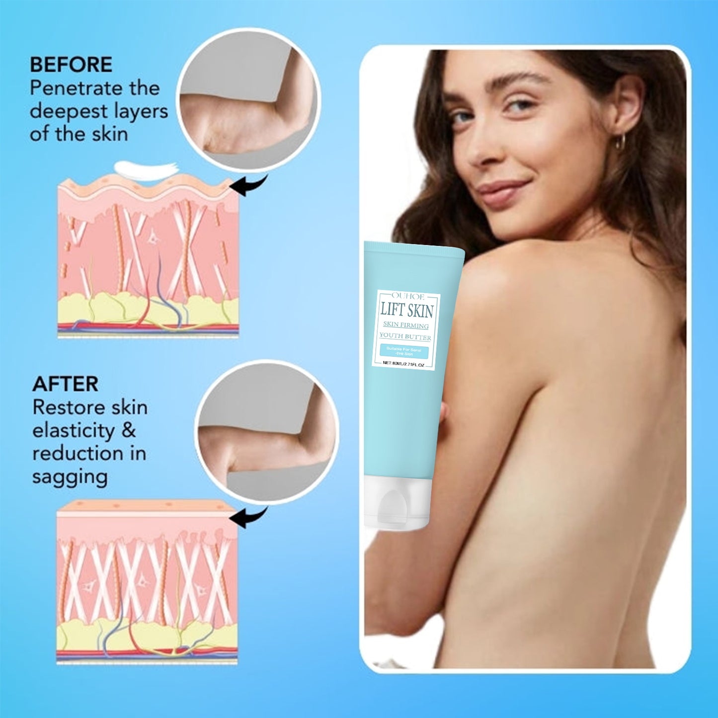 Skin Firming Youth Butter - Deep Moisturizing & Anti-Aging Body Cream