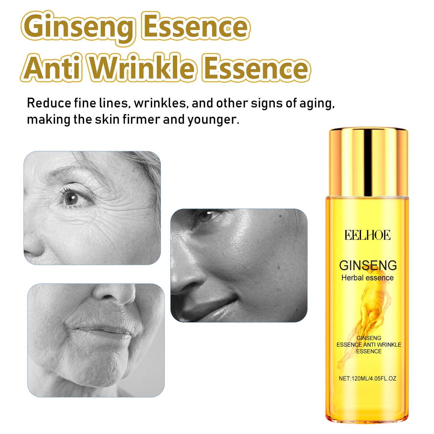 Ginseng Anti-Wrinkle Essence - 120ml Collagen Firming Facial Serum