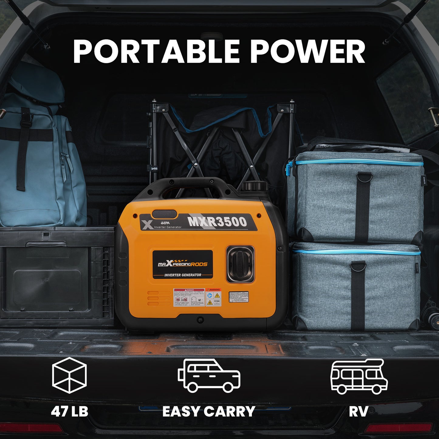 3.5KW Ultra Quiet Portable Inverter Generator - Lightweight Design