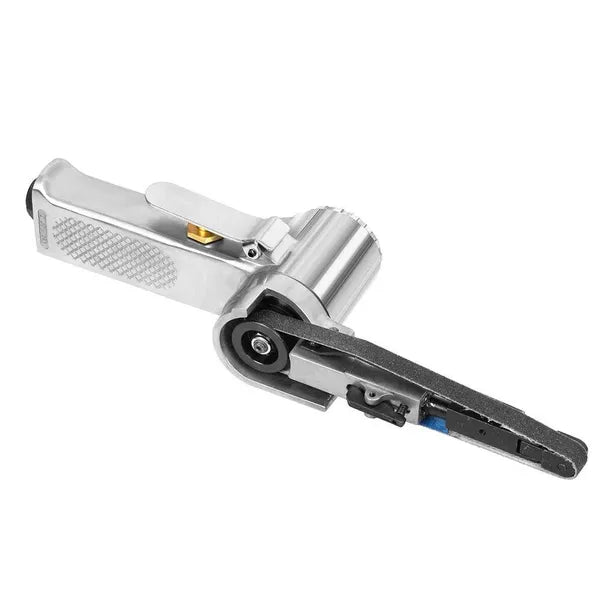 10mm Pneumatic Belt Sander - Handheld Air-Powered Grinder Polisher with 5 Belts