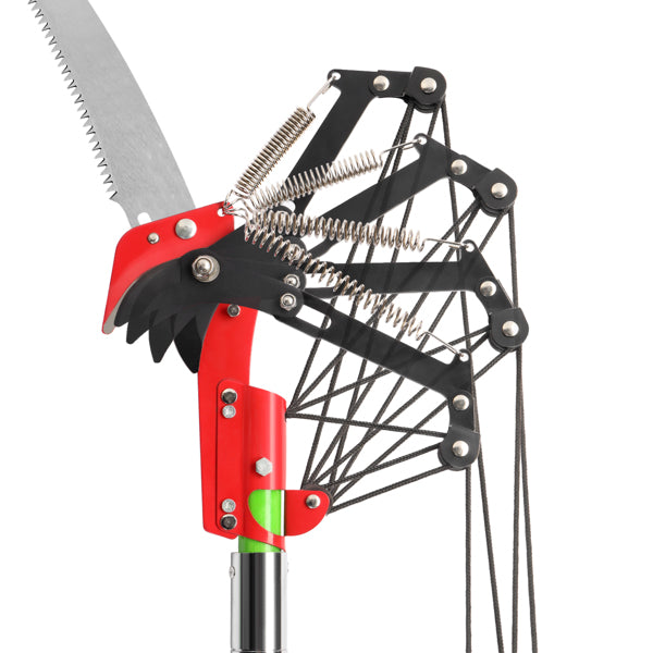 26ft Manual Pole Saw Tree Trimmer Kit with Portable Bag & Spiral Splicing