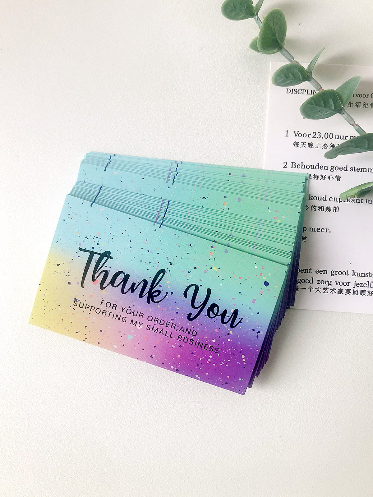 Thank You Greeting Cards Set for Weddings Parties & Holidays - 50 Pack