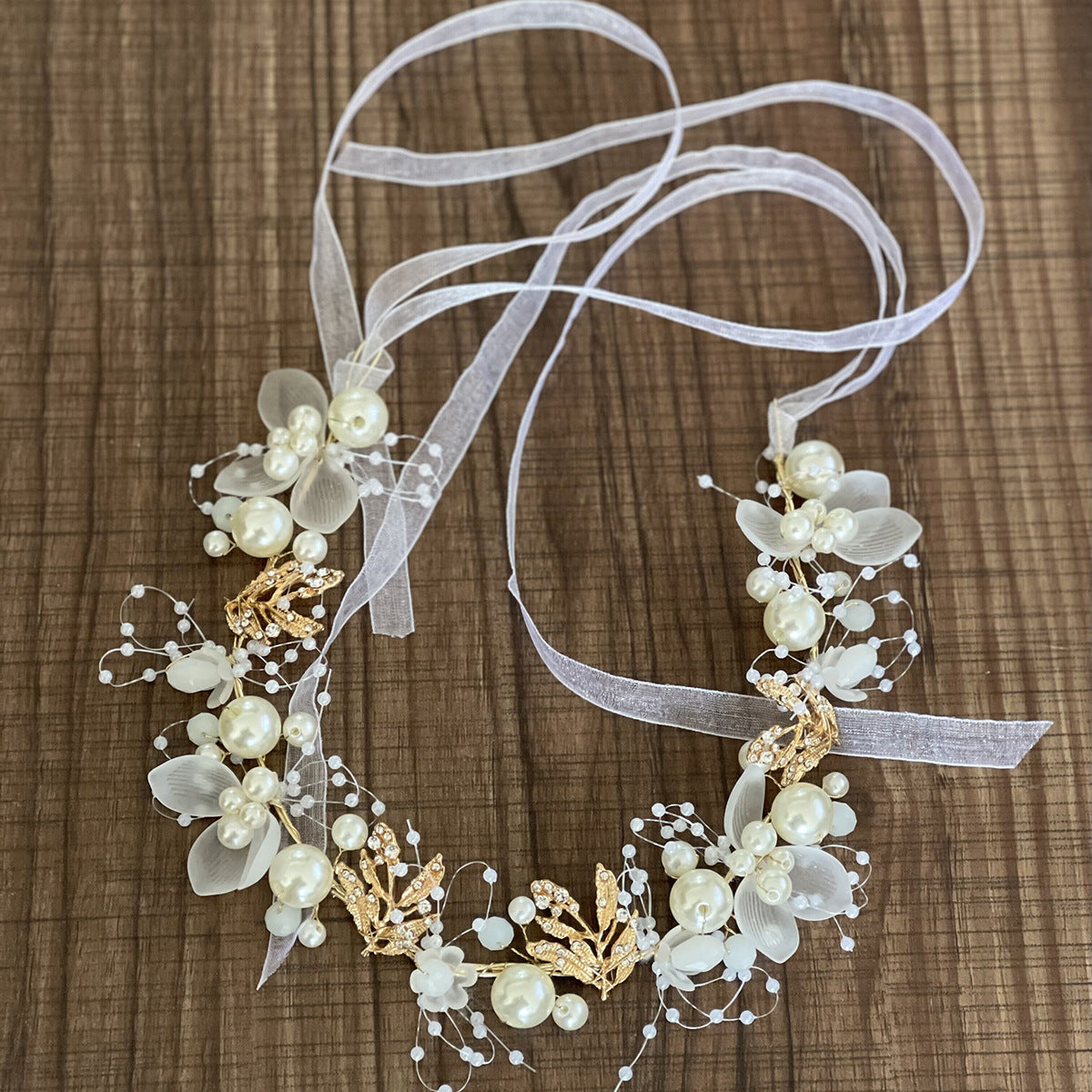 Pearl Flower Handmade Hairband