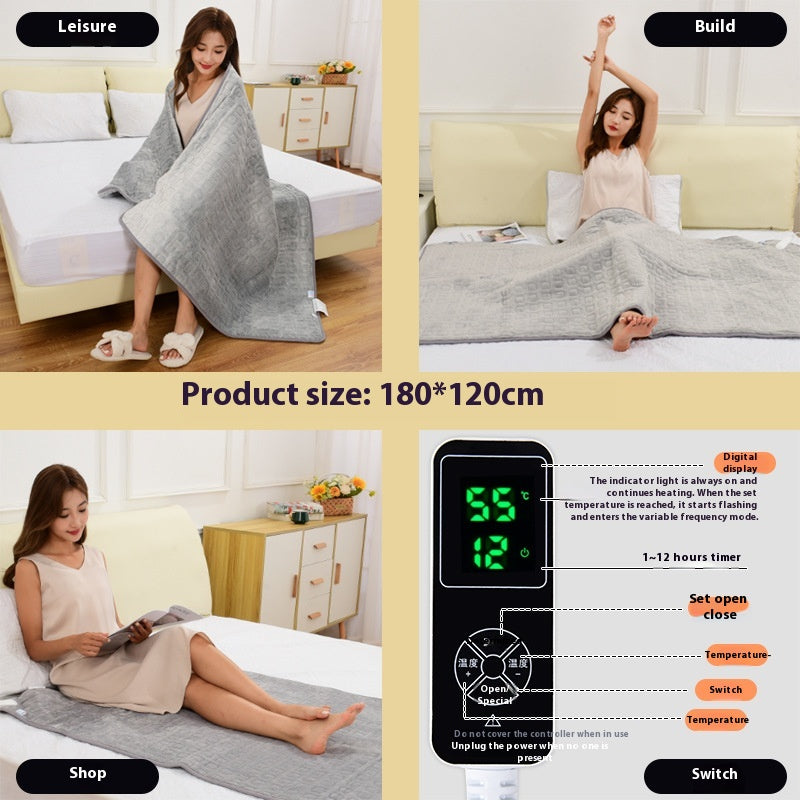 Intelligent Temperature Control Heated Blanket for Winter Home Use