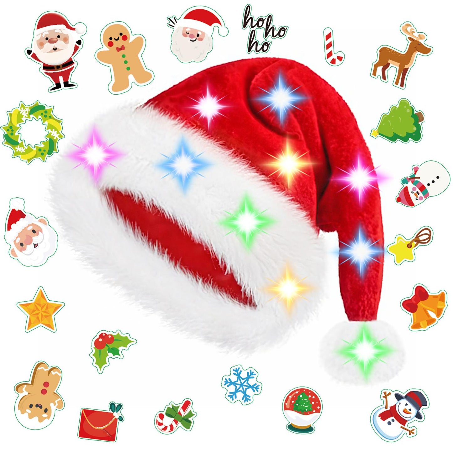 DIY LED Christmas Hat - Creative & Customizable Festive Accessory