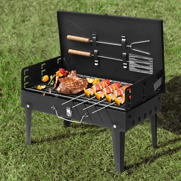 Portable Square Charcoal Grill - 44x27x7cm