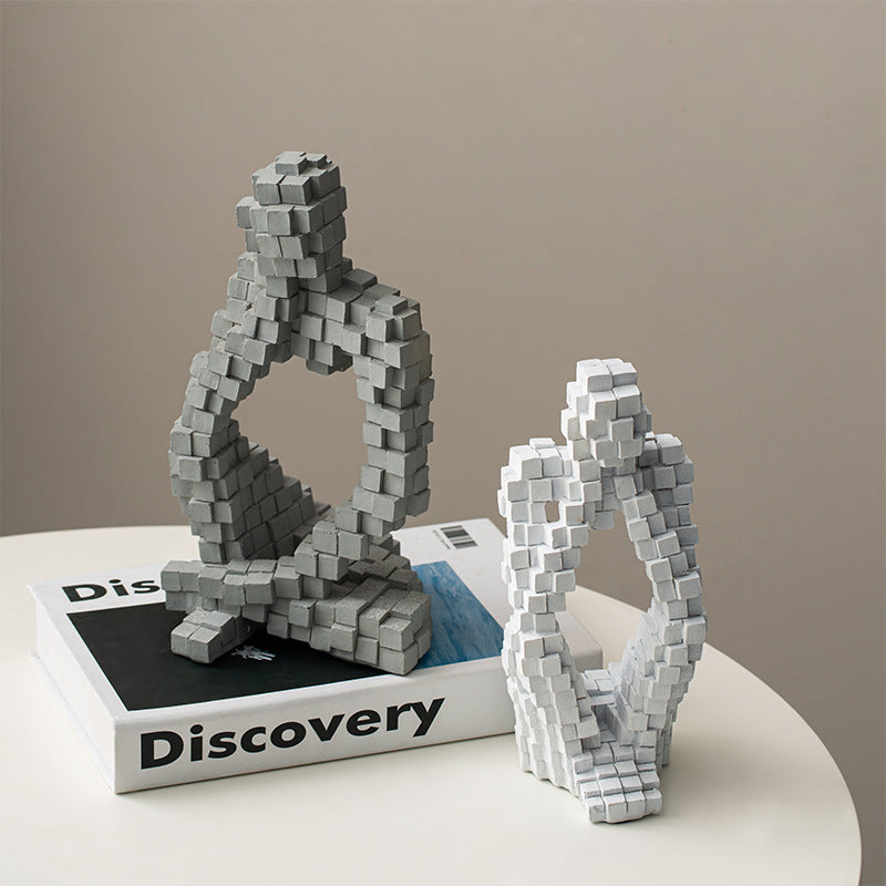 Modern Abstract Art Ornament for Home Decor - Resin Desktop Sculpture