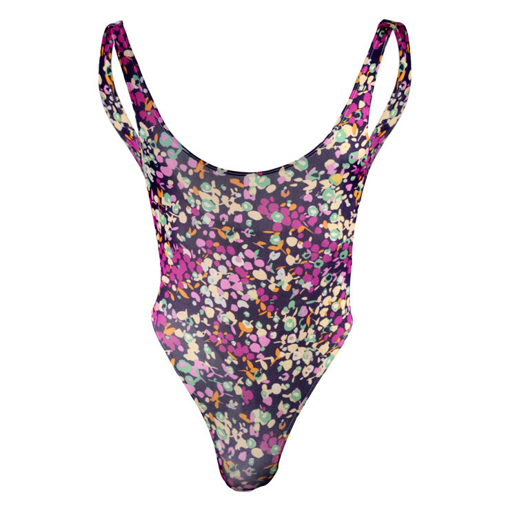 Color Printing Buttock Wrap One-Piece Backless Body Shaper for Adults